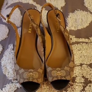 Coach platform heels